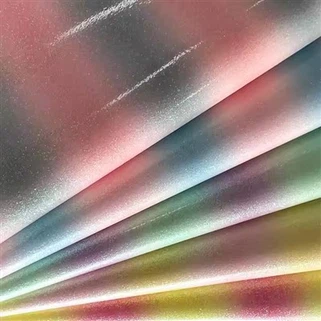 1. 2-1 5mm TPU Rainbow Crystal Glitter Faux kožna sintetička kožna tkanina za diy izradu zanata za razvlačenje
