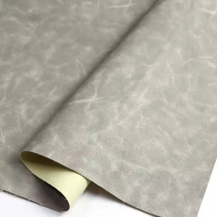 Two-tone Embossed Rexine Leather Professional Eco-Friendly PU Leather Fabric For Garment Leatherette Cuero Sintético